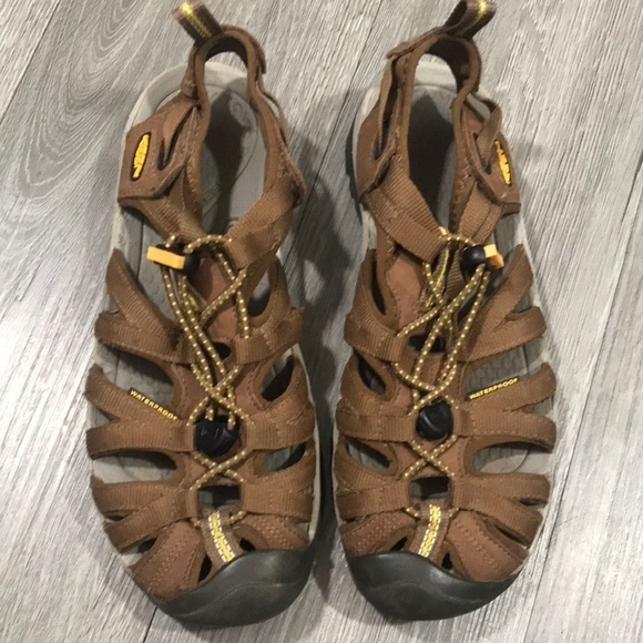 Keen Whisper Coffee Liqueur/Yellow Sandal size 7.5 - Picture 1 of 8